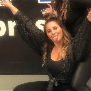 Sparkly Black and Silver Crop Top